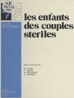 cover image of Les enfants des couples stériles